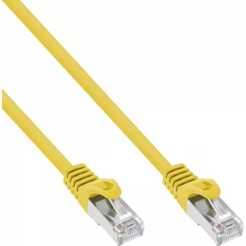 InLine ielāpu vads F/UTP Cat.5e dzeltens 0,3 m