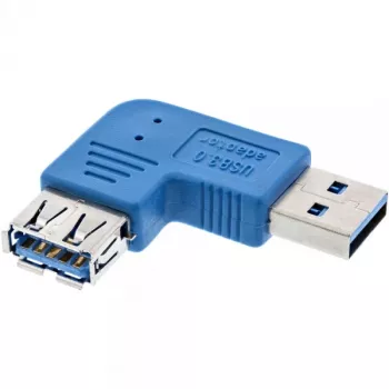 USB 3.0 adapteris, Type A spraudnis / A ligzda, kreisā leņķa 90° InLine 35300M