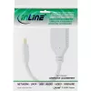 InLine Mini DisplayPort vīriešu uz DisplayPort sieviešu kabelis, 4K2K, balts, 0.15m