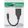 InLine adaptera kabelis Mini DP vīr. uz DisplayPort siev., 4K2K, melns, 0,15 m
