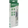 InLine Micro-USB 2.0 spirālveida kabelis, A tipa/Micro-B vīr./vīr., melns/alumīnijs, elastīgs 3m