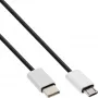 InLine USB 2.0 kabelis, USB-C vīr. / Micro-B vīr., melns/alu, elastīgs, 1,5 m