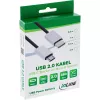 InLine USB 2.0 kabelis, USB-C vīrišķais / Micro-B spraudnis, melns/alumīnijs, elastīgs, 0,5 m