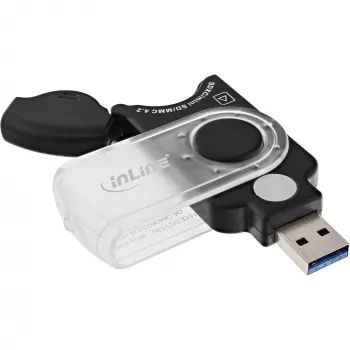 InLine mobilais karšu lasītājs USB 3.0, SD/SDHC/SDXC, microSD