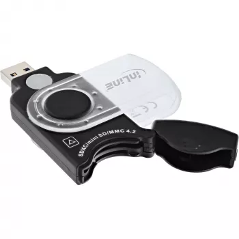 InLine mobilais karšu lasītājs USB 3.0, SD/SDHC/SDXC, microSD