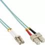 InLine Fiber Optical Duplex kabelis LC/SC 50/125µm OM3 15m