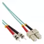 InLine optiskais dupleksais kabelis SC/ST 50/125µm OM3 2m