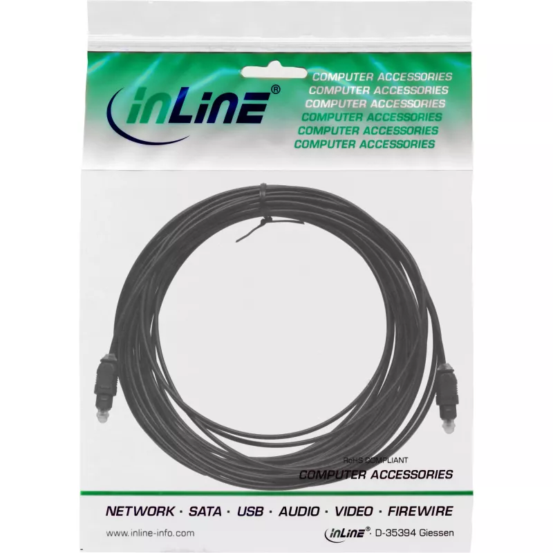 InLine Optiskais audio kabelis Toslink vīrišķais / vīrišķais 10m