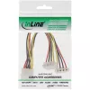 InLine iekšējais strāvas Y-veida kabelis 1x 4-pin Molex / 2x 4-pin Molex leņķveida 0,15 m