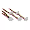 Iekšējais barošanas kabelis InLine 29654A 1x 4 kontaktu Molex / 4x 4 kontaktu Molex 1 m