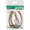 Iekšējais barošanas kabelis InLine 29654A 1x 4 kontaktu Molex / 4x 4 kontaktu Molex 1 m