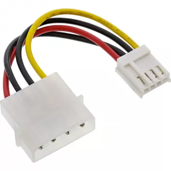 InLine iekšējais strāvas adapteris 5,25 collu 4 kontaktu Molex ligzda / 3,5 collu Floppy spraudnis 0,06 m