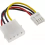 InLine iekšējais strāvas adapteris 5,25 collu 4 kontaktu Molex ligzda / 3,5 collu Floppy spraudnis 0,06 m