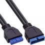 InLine USB 3.0 pagarinājuma iekšējais pieslēgvieta vīrišķais/sievišķais 33448I 0,35 m