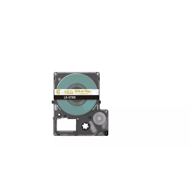 Etiķešu lente Epson LK-5TKN zelta caurspīdīga 1,8 cm termiskā tintes druka