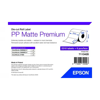 Epson 7113420 printera etiķete Balta Pašlīmējoša printera etiķete
