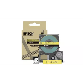 Lentas uzlīme Epson LK-4YAS pelēka dzeltena termiskā pārnese 1,2 cm