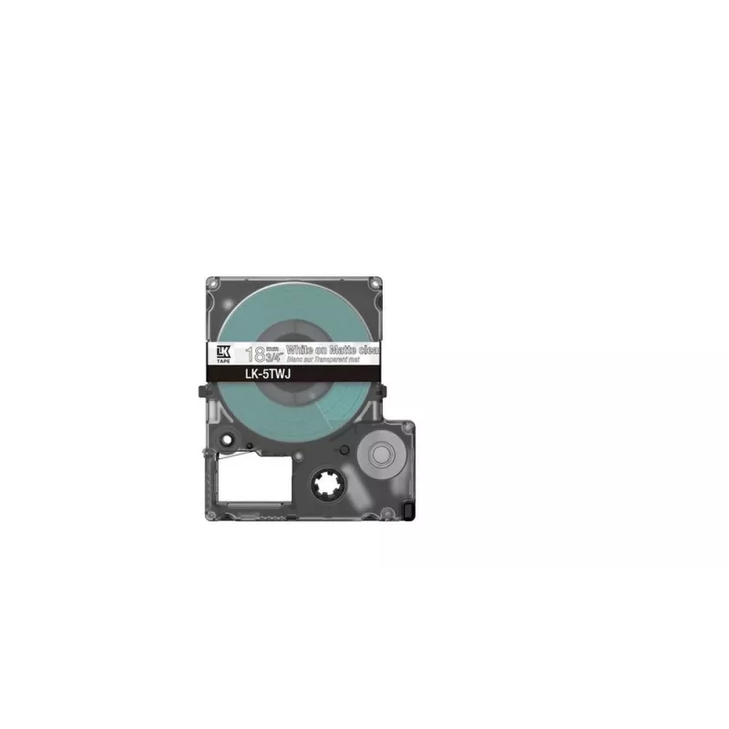 Epson LK-5TWJ caurspīdīga balta termopārneses lentes uzlīme 1,8 cm