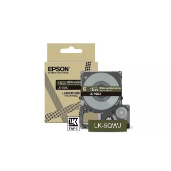 Etiķešu printeris Epson LK-5QWJ Khaki balta termopārnese 1,8 cm