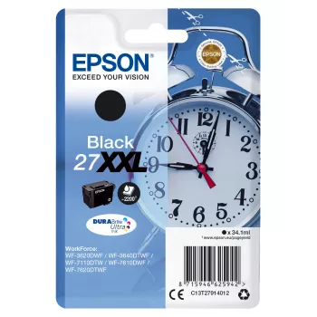 Epson Singlepack Melns 27XXL DURABrite Ultra tinte