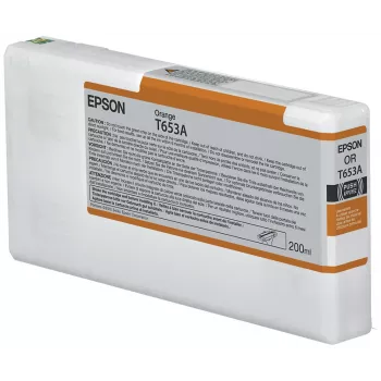 Epson T653A oranžas tintes kasetne (200 ml), oranža, pigmenta bāzes tinte, 200 ml, 1 gab.