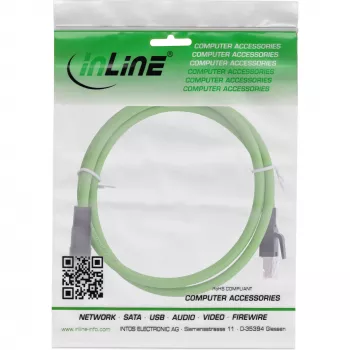 InLine rūpnieciskais tīkla kabelis, M12 8-pin X-kodēts uz RJ45 spraudnis, Cat.6A PUR 3m