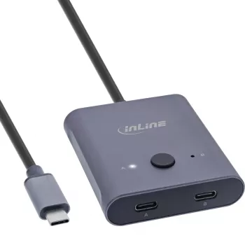 InLine USB-C slēdzis, divvirzienu slēdzis, 10 Gb/s, 100 W