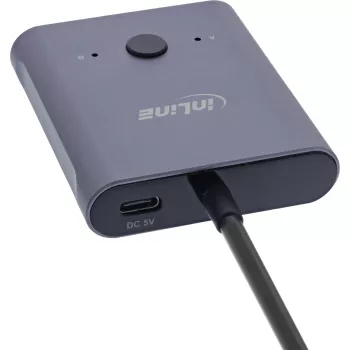 InLine USB-C slēdzis, divvirzienu slēdzis, 10 Gb/s, 100 W