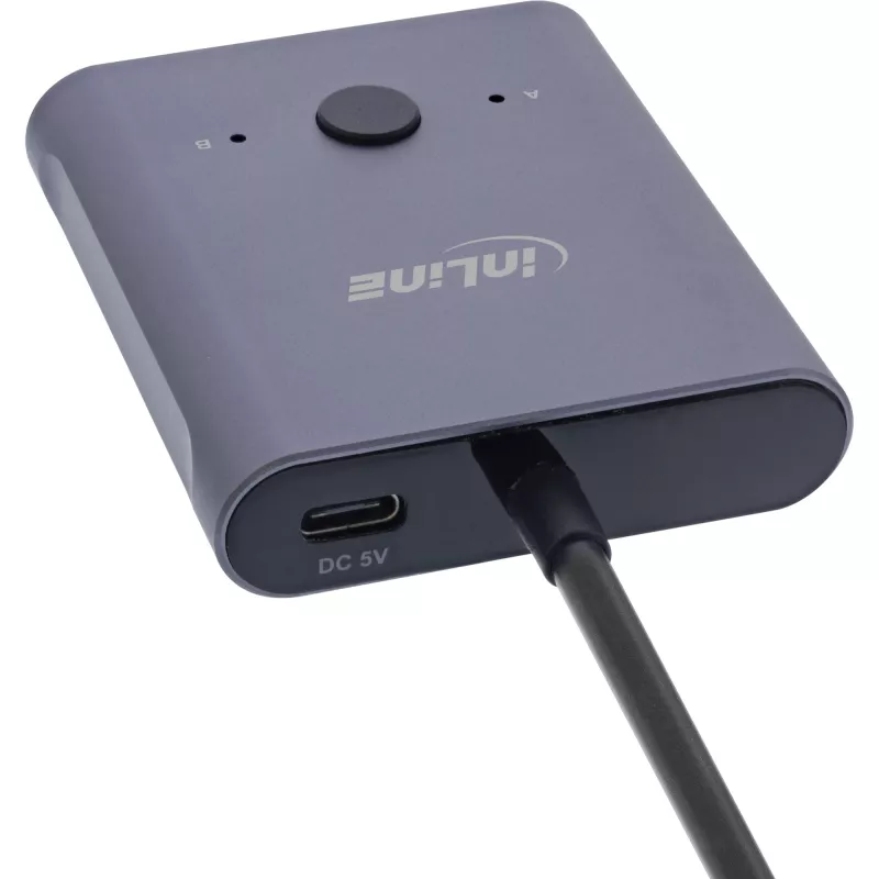 InLine USB-C slēdzis, divvirzienu slēdzis, 10 Gb/s, 100 W