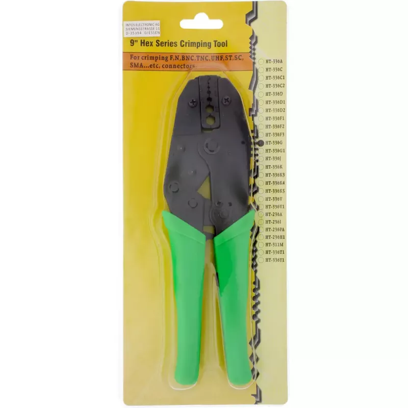 InLine Crimp Tool Coax HT-336G for RG 58.59.62.174 WBC 110 195/200 240