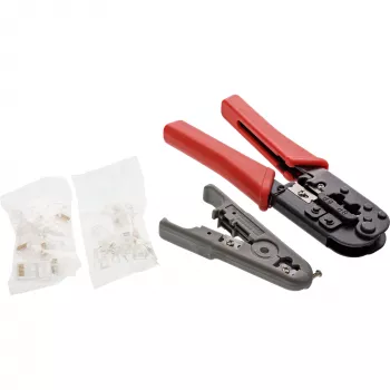InLine presēšanas instrumentu komplekts, tīkla spraudnim, ar RJ45 8P8C un RJ11 6P4C