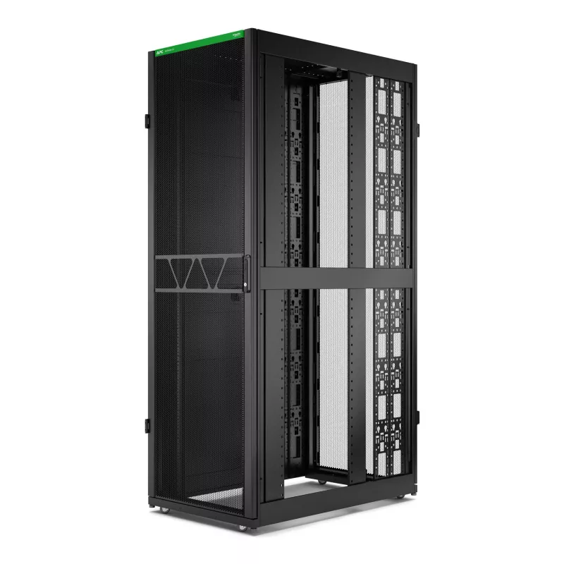 APC NetShelter SX Servera statnis Gen 2, 48U, 2258H x 750W x 1200D mm, ar sāniem, Melns