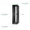 APC NetShelter SX Servera statnis Gen 2, 48U, 2258A x 600P x 1070D mm, ar sāniem, melns