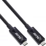 InLine USB 3.2 Gen.2 AOC kabelis, USB-C vīr./vīr., melns, 15m