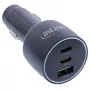 InLine USB automašīnas strāvas adapteris Power Delivery, 2x USB-C + QC USB-A, melns