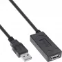 InLine USB 2.0 aktīvais pagarinātājs USB-A vīr./siev. 10m 0.48 Gbit/s