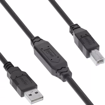 InLine USB 2.0 aktīvais kabelis, USB-A vīrišķais - USB-B vīrišķais, 7,5 m