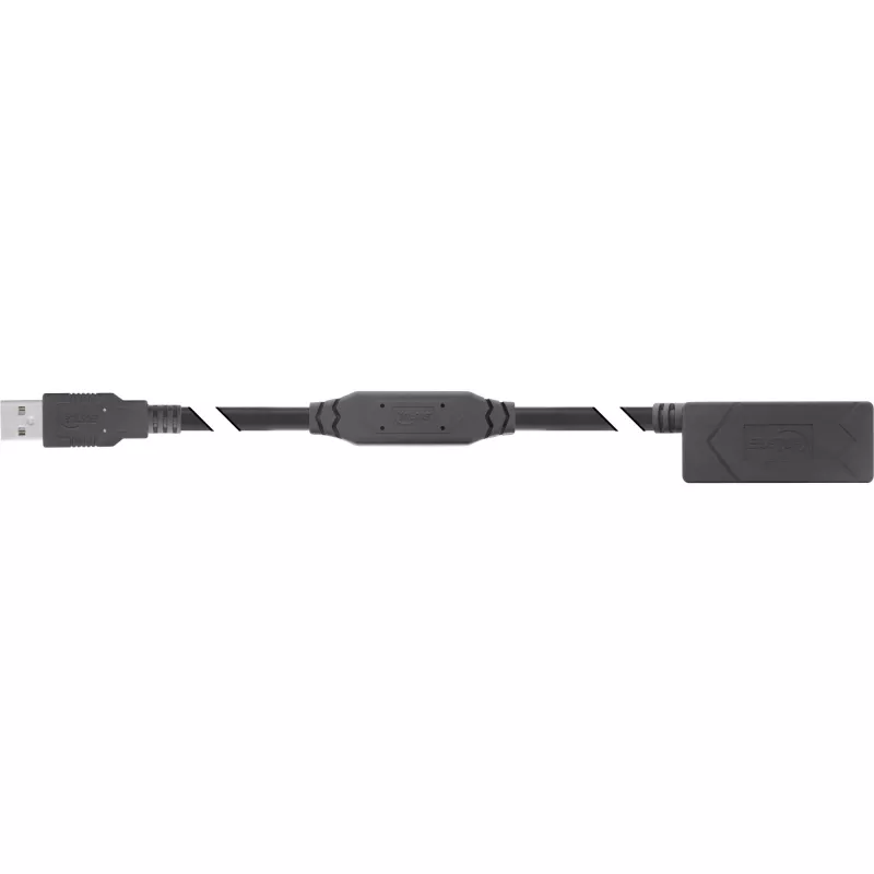InLine USB 2.0 aktīvais pagarinātājs USB-A vīr./sieviš. 25m 0,48 Gbit/s