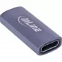 USB-C savienotāju adapteris InLine 35900E pelēks Savienotājs 1 USB-C Savienotājs 2 USB-C