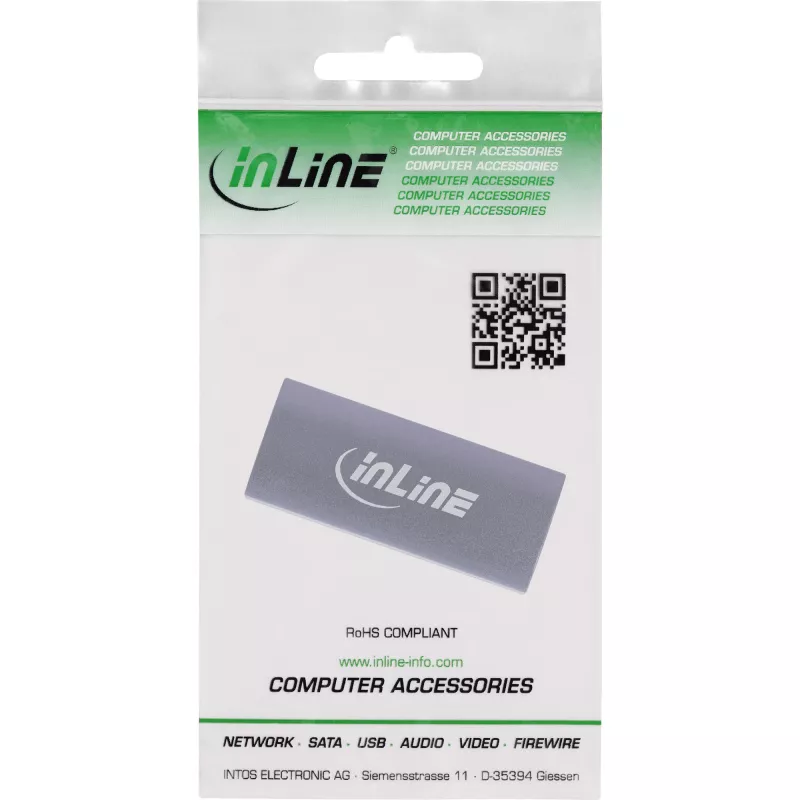 USB-C savienotāju adapteris InLine 35900E pelēks Savienotājs 1 USB-C Savienotājs 2 USB-C