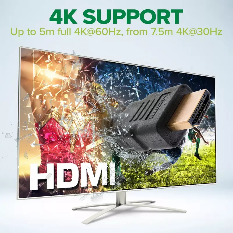 InLine HDMI kabelis, HDMI High Speed ar Ethernet, vīrišķais / vīrišķais, melns, 3m