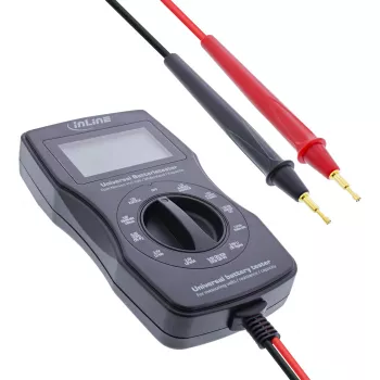 InLine multifunkcionāls bateriju testētājs, mērierīce ar LCD displeju