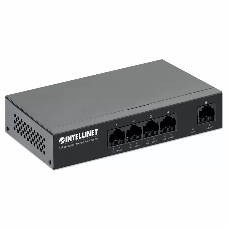 Intellinet 561792 tīkla slēdzis, Gigabit Ethernet (10/100/1000), Power over Ethernet (PoE), melns