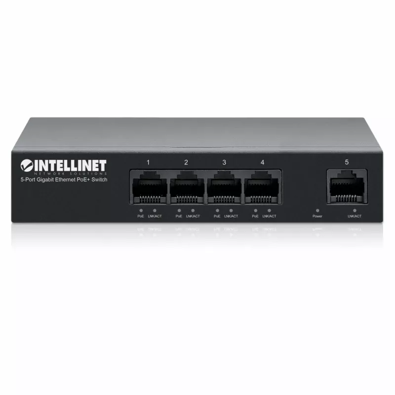 Intellinet 561792 tīkla slēdzis, Gigabit Ethernet (10/100/1000), Power over Ethernet (PoE), melns
