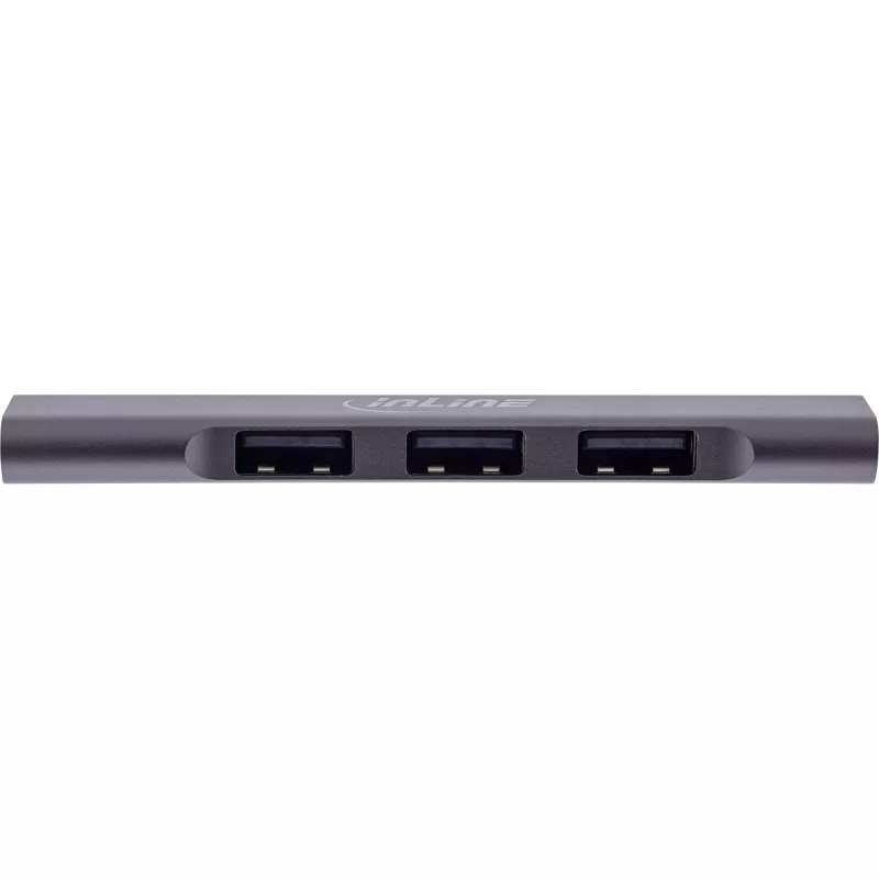 InLine plāns USB-C centrmezgls, 4 porti, USB 3.0 + 3x USB 2.0, plāns dizains