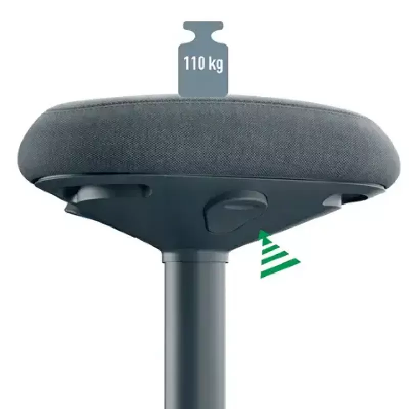 Biroja krēsls Leitz 65450089 Polsterēts sēdeklis Pelēks Plastmasas rāmis