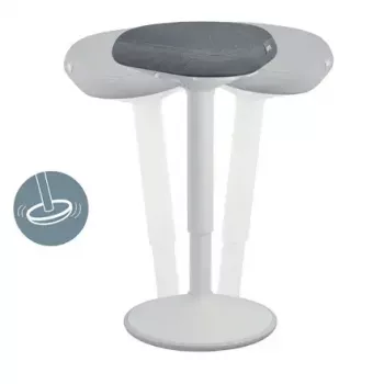 Biroja krēsls Leitz 65450085 Polsterēts sēdeklis Pelēks Plastmasas rāmis
