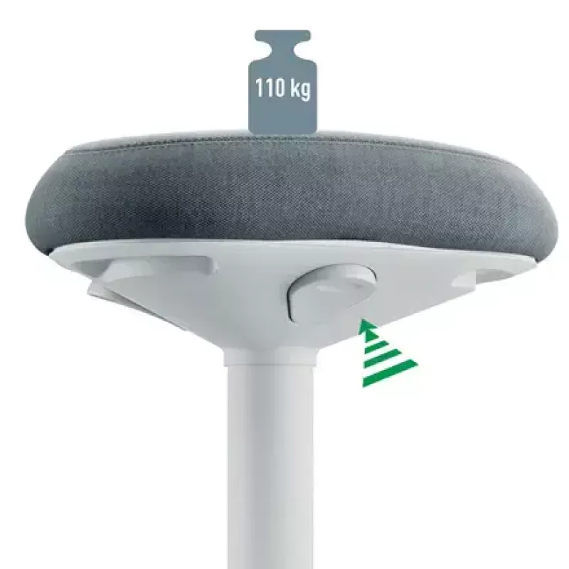 Biroja krēsls Leitz 65450085 Polsterēts sēdeklis Pelēks Plastmasas rāmis