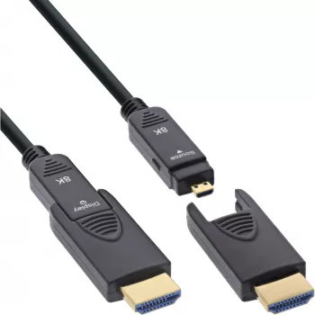 InLine HDMI AOC kabelis, Ultra High Speed HDMI, 8K4K, noņemams spraudnis, 25 m