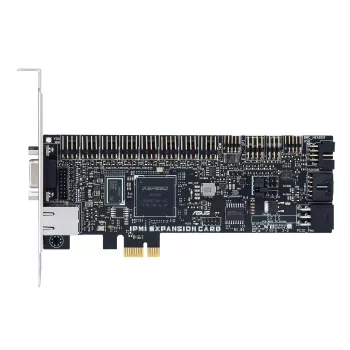 Paplašināšanas karte ASUS IPMI EXPANSION CARD‑SI PCIe ar RJ‑45 un VGA, melna/sudraba